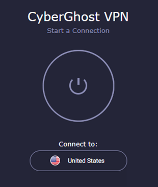 Screenshot of Cyberghost, Chrome extension