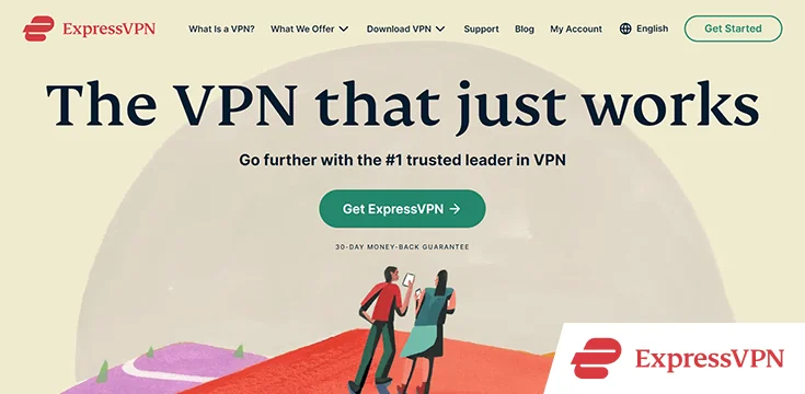 Screenshot of ExpressVPN homepage website