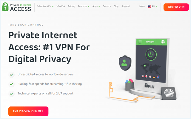 Private Internet Access' Homepage